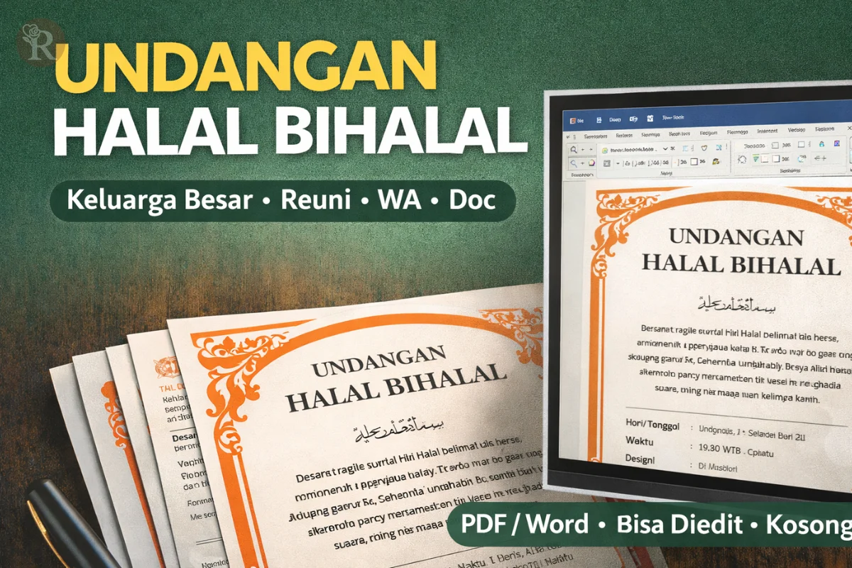 10 Contoh Undangan Halal Bihalal Lebaran Word Lengkap